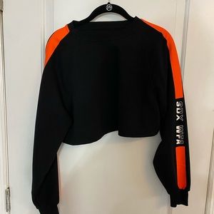 Cropped White fox X Sarah’s Day sweater